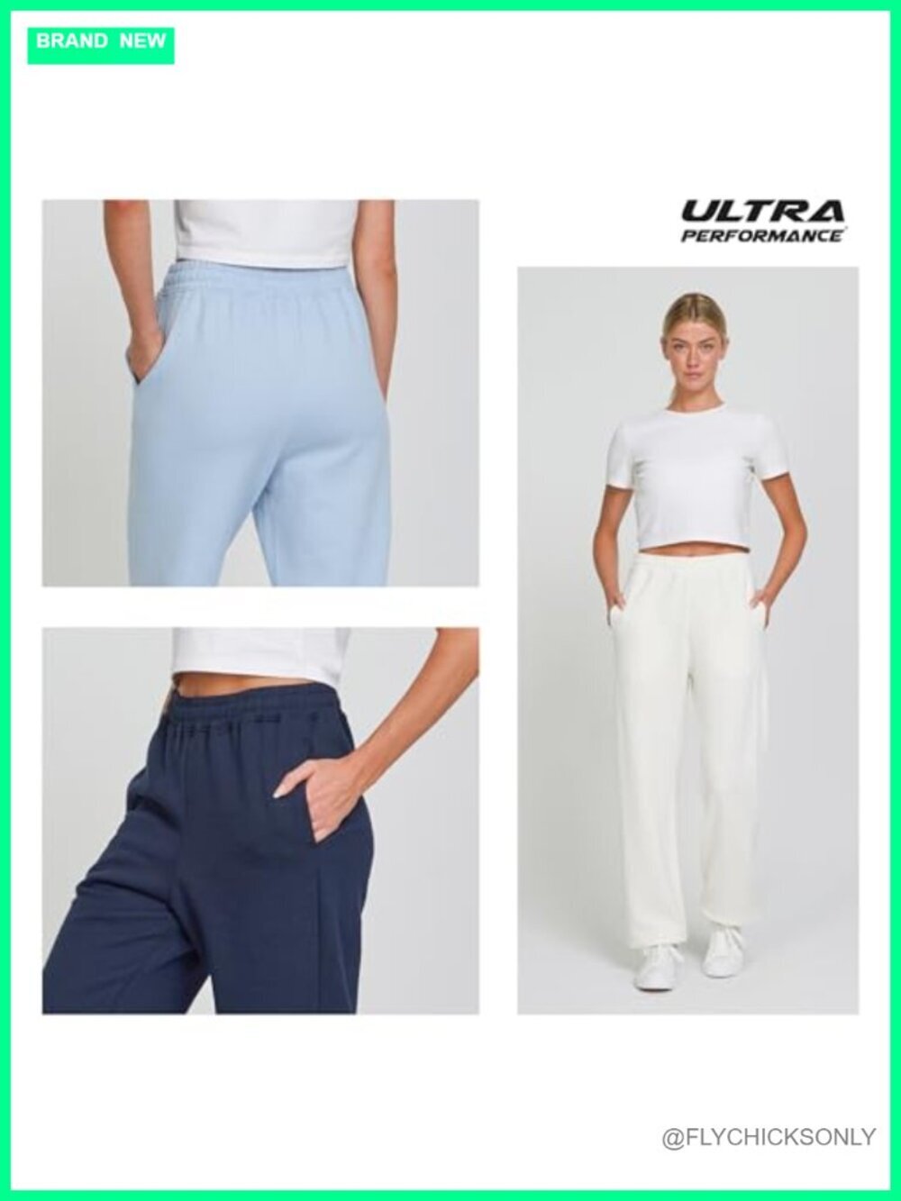 Wide Leg Joggers 3 Pack with Pockets Sweatpants for Women Ultra Soft Fleece - Picture 2 of 7